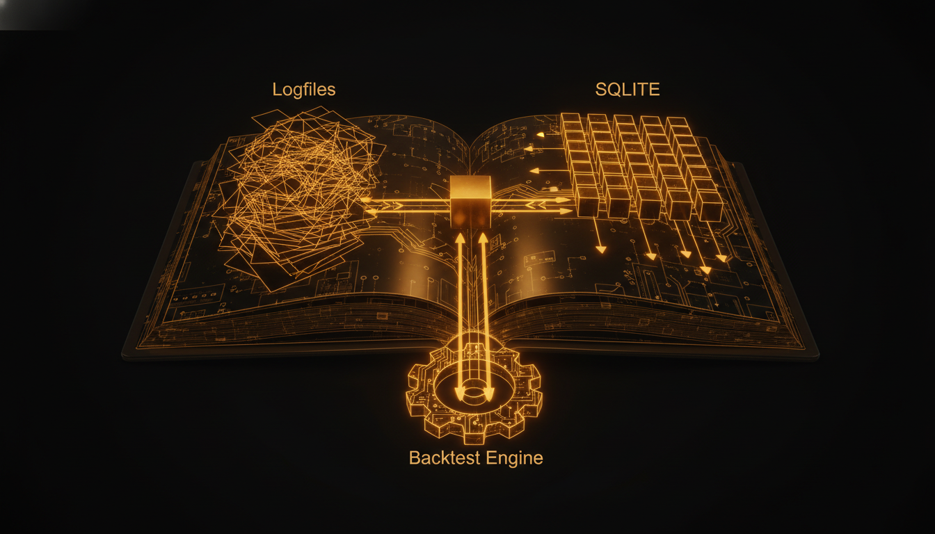 Illustration for: Event Sourcing a Backtest Engine: Why SQLite Beats Logfiles for Reproducibility