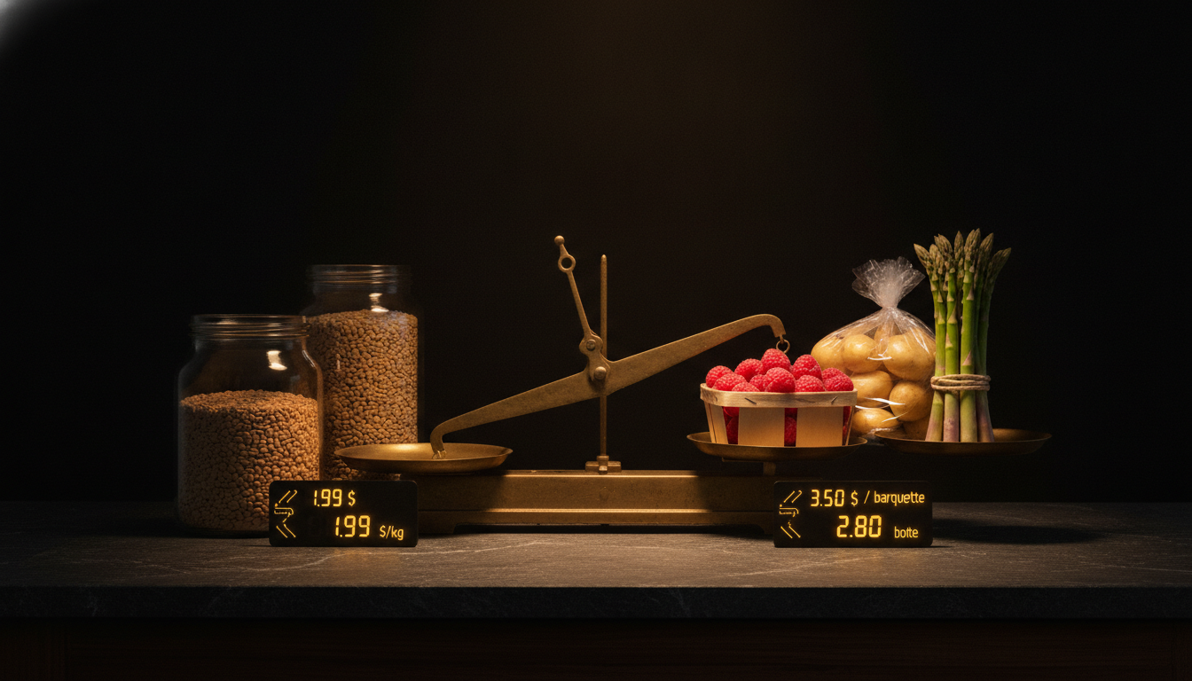 Illustration for: Natural Unit Prices for Grocery Flyers: Why $/kg Hides What You Actually Pay